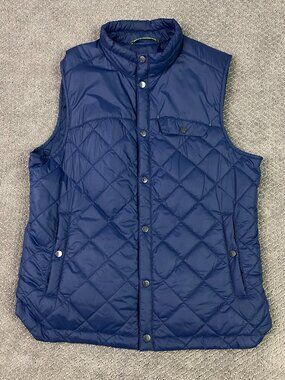 Stio Skycrest Insulated Vest Mens Medium Mountain Shadow Blue Pertex Puffer
